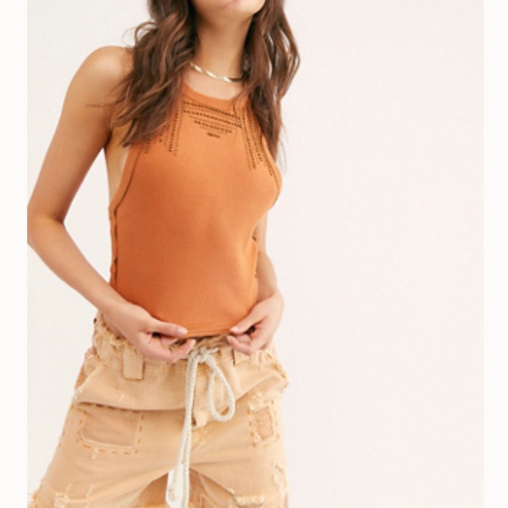 Free People Beaded Tank Top
